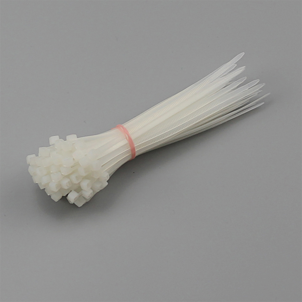 Small Self Locking Nylon Cable Ties In White Color