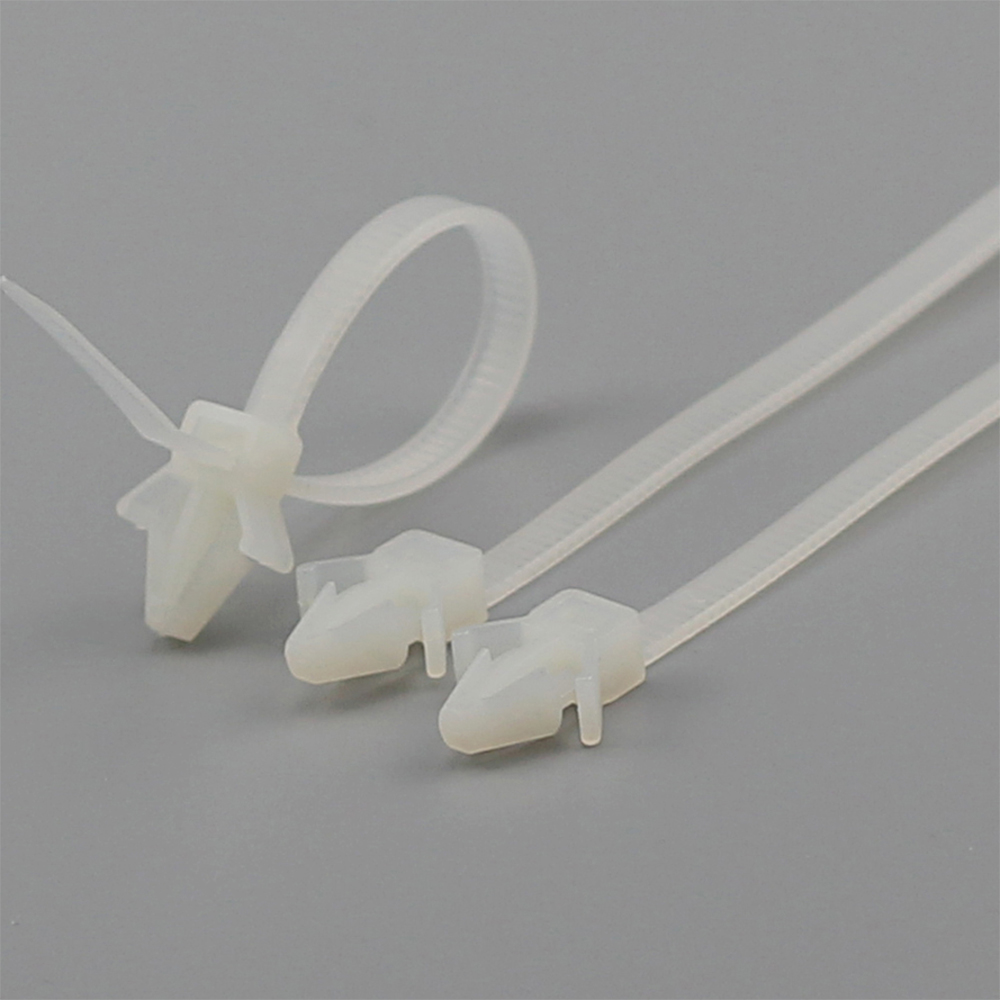Push mount nylon zip ties